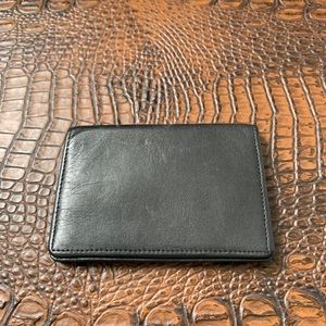 Men’s leather card case in black